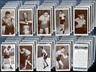 Tobacco Card Set Churchman Boxing Personalities Boxers Dempsey Louis 