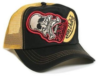 Authentic Brand New Von Dutch GOLD 2 PATCH Cap Hat Trucker Mesh 
