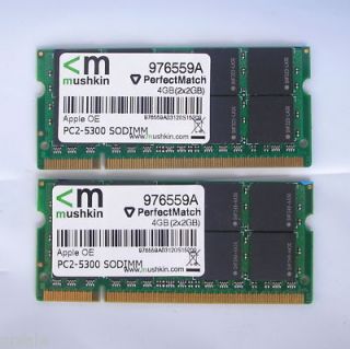   5300 DDR2 SODIMM Gaming Memory Mushkin PC Apple Matching Pair