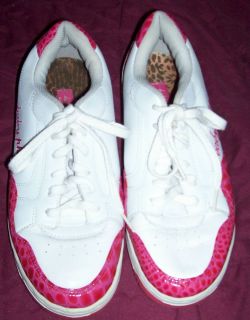 baby phat sneakers white and pink size 10 genuine leather upper