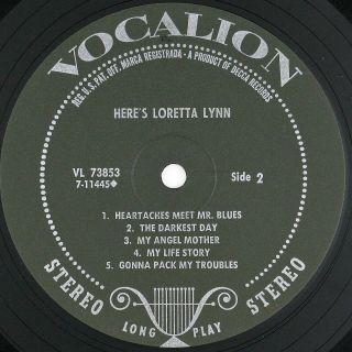 Loretta Lynn Heres Loretta LP NM NM