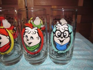 1985 LOT OF FOUR CHIPMUNKS ALVIN/SIMON/THEODORE//CHIPETTES DRINKING 