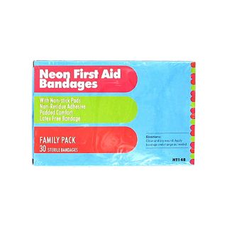 New Wholesale Case Lot 48 Neon Color First Aid Bandages