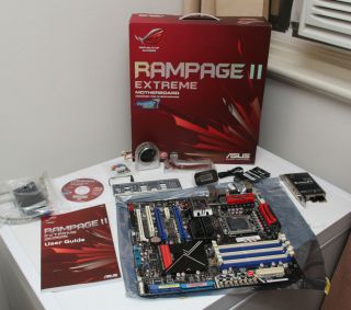 Asus Rampage II Extreme LGA1366 Used Full Retail Packaging Accessories 
