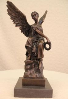Bronze Marble Statue Athena Goddess Peace Wisdom Art Deco