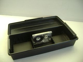 Black Alpha Audio Cassette Tape Case Holder Storage Organizer 