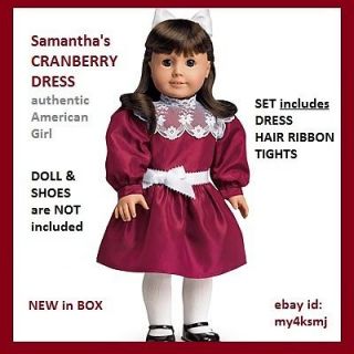 american girl doll samantha s holiday cranberry dress time left