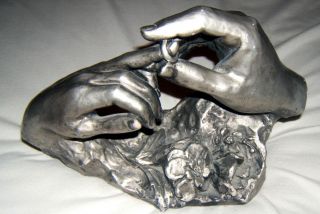 AUSTIN THE RING SCULPTURE BY DANIEL FISHER 1980 SILVER BRONZE