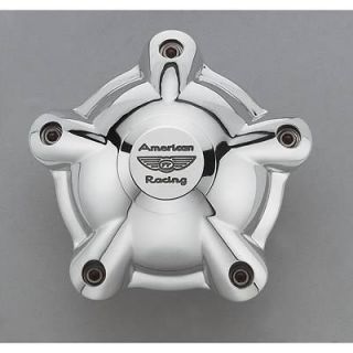 American Racing Center Caps Bolt On Dome Polished Aluminum Set of 4 