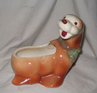 Vintage Seal Planter American Bisque Ex Cond No Chips Cracks 5 tall 5 