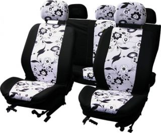   car seat covers 9 piece car interior black flower seat covers suitable