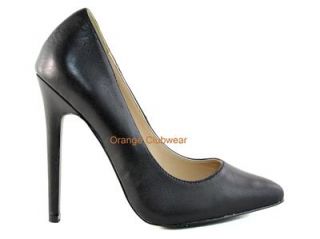   Leather Stiletto High Heels Classic Pumps Sexy Basic Evening Shoe