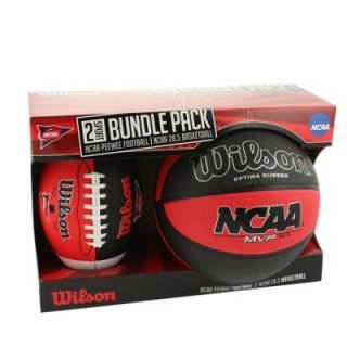   NCAA Bundle Pack Peewee Football Official Size Basketball Kids Sports