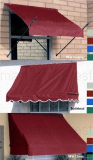 foot wide traditional classic designer style awning