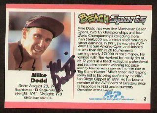 Mike Dodd signed autographed Beach Sports Trading Card