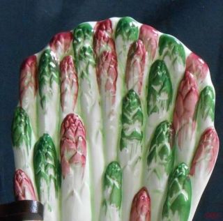 Ceramiche Leonardo Asparagus Collectible Spoon Rest Dish Made in Italy 