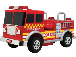 Kids Battery Powered Ride on Toy Red Fire Engine 12V