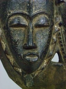 Superb African Tribal Mask Baule 2 Face Mask Collectible African Art 