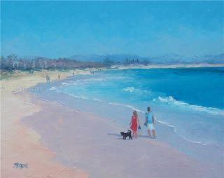 Beach Paintings Byron Bay Oil Painting by Matson