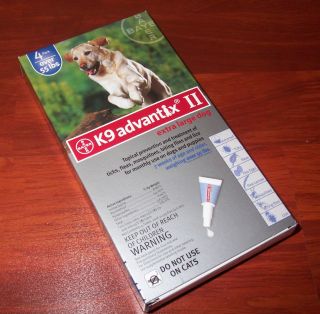 NEW 4 Month Supply Bayer K9 Advantix II for XL dogs 7 wks over 55 lbs