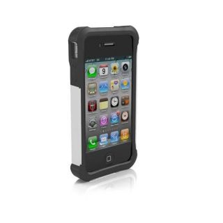 Ballistic SG Shell Gel Rugged Case for iPhone 4 4 Charcoal Gray White 