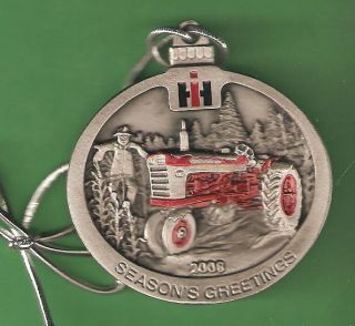 Case IH New 2008 Pewter Christmas Ornament