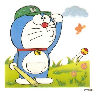 Doraemon Baseball Room Kitchen Tile Decal Embossed