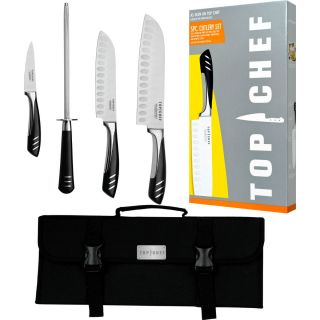 Top Chef® 5 Piece Stainless Steel Knife Set Portable