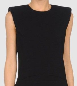   EMILIO PUCCI LITTLE BLACK DRESS STRONG SHOULDERS SLEEVELESS 40 /US6