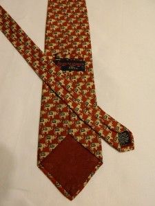 Beaufort Tie Rack Designer Novelty Elephants Silk Neck Tie Italy Made 