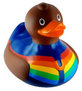 Leroy Rubber Duck Luxury Bud Duckie Ducky Bath Gay Pride Chocolate 
