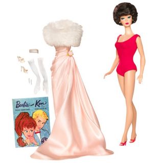 Vintage Bubble Cut Barbie 1962 Repro Enchanted Evening Glamour Gown 