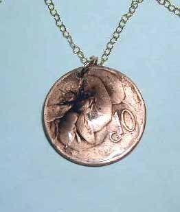 Coin Jewelry Italian Bee Necklace Antique Bee