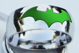   Steel Chrome Engraved Tribute to Green Batman Ring USA Sale 50