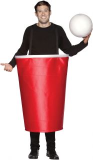 red beer pong cup costume adult