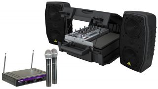 Behringer EPA150 Pro Audio DJ 150W PA Speaker Mixer $70 Dual Mic 