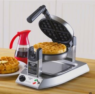   Stainless Steel Belgian Waffle Maker Extra Deep Pockets New