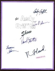 The Andy Griffith Show Signed Script rpt 5X Ron Howard Don Knotts Jim 