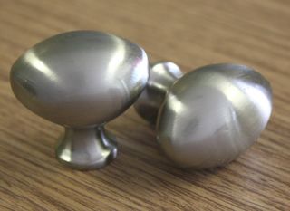 oval shape brushed nickel cabinet pull knob