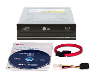 The LG Blu ray Disc Rewriter can record up to 50GB (9 hours) worth of 