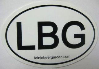 LBG Leinenkugel Beer Garden Oval Beer Sticker Leinenkugel Brwy 