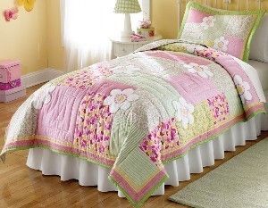   Girl Kid Pink Green Twin Full Double Queen Bed in A Bag Bedding