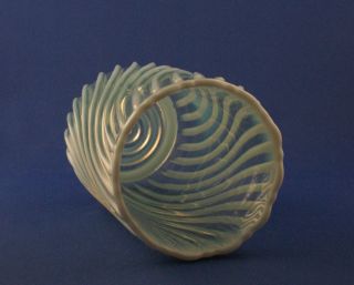 Vintage EAPG A.J. Beatty Glass Company Blue Beatty Swirl Celery Vase 