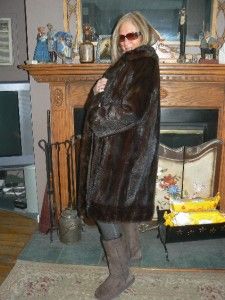 beautiful mahogany mink stroller jacket coat