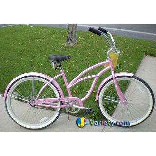Beach Cruiser Bicycle bikes Firmstrong URBAN 26 Womens PINK with Alloy 