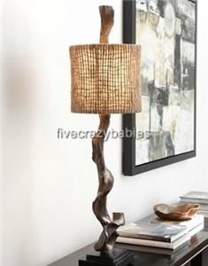   Natural Rustic DRIFTWOOD Accent Table Lamp Wood Beach 
