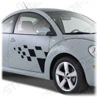 VW Volkswagen Beetle Rally Checkered Side Stripes