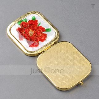New Peony Chic Beauty Delicate Makeup Travel Pocket Cosmetic Compact 