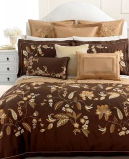 Martha Stewart Collection Bedford Flowers King Duvet Cover Brown Multi 
