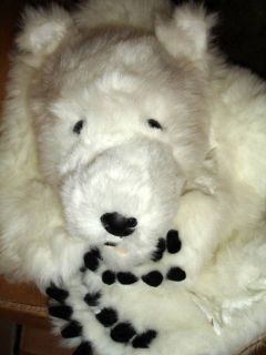 Polar Bear Rug Skin White Big Furry Huge Prop 69 x 49